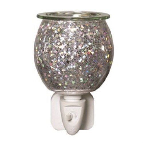 15W Plug-In Wax Melter with Glitter Stars 12cm