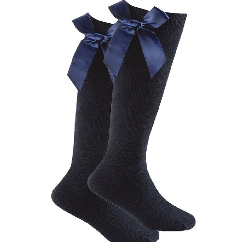 Girls Navy Knee High Socks 