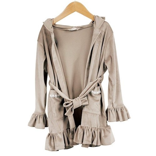 Girls Beige Dressing Gown