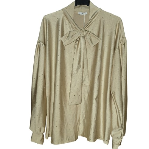 Womens Gold Diamante Blouse