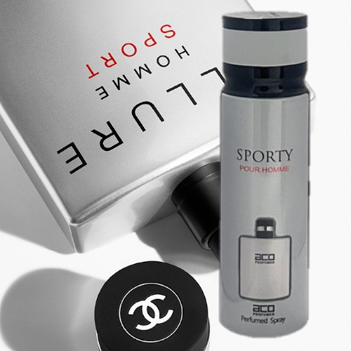 ACO PERFUMES SPORTY PERFUME BODY SPRAY - CHANEL ALLURE HOMME SPORT