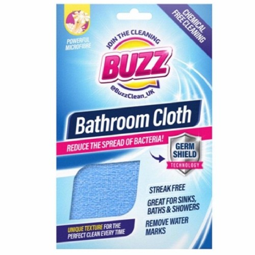 BUZZ MICROFIBRE BATHROOM CLOTH WITH GERM SHIELD