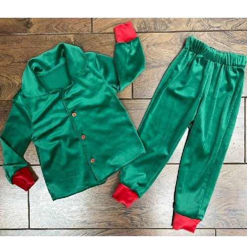 Italian Boys Green And Red Pj's Q908