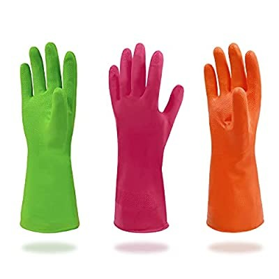 BETTINA HEAVY DUTY HOUSEHOLD GLOVES 2 ASSORTED COLOURS