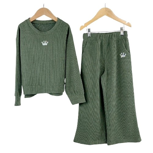 Girls Green Lounge Wear Set