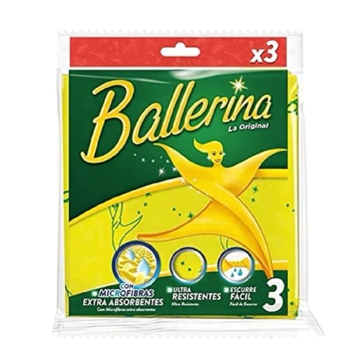 Ballerina La Original - 3 Pack Extra Absorbent Microfibre Cloths