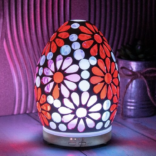 Egg Shaped Humidifier Ultrasonic Air Mist Vaporiser Pink