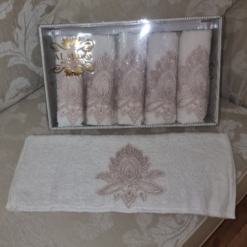 Turkish Hand Towl White/Pink
