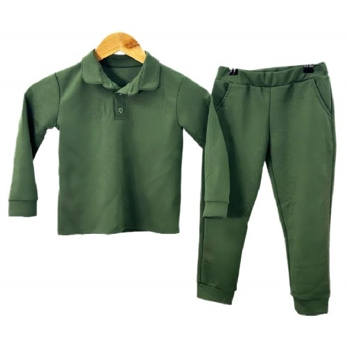 Boys Green Soft Tracksuit 