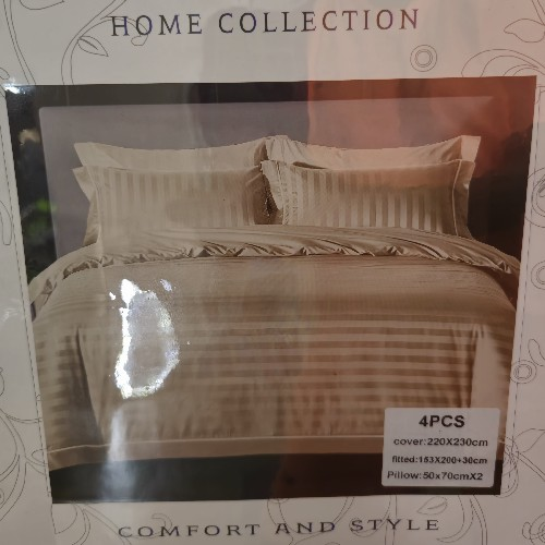 ABH KING SIZE BED SET CREAM