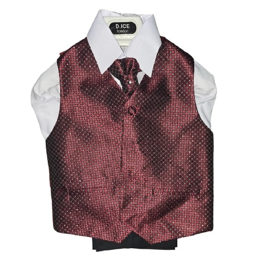 Boys 3pc Red Suit Set