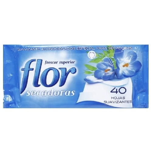 FLOR Conditioner Softening Wipes for Dryers pack 40 units