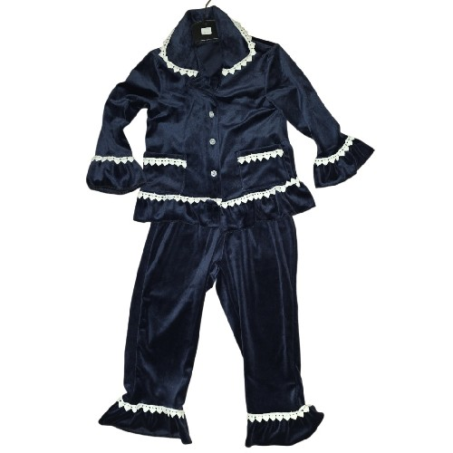 Italian Girl's Navy Pj's With With Pipeing (876)