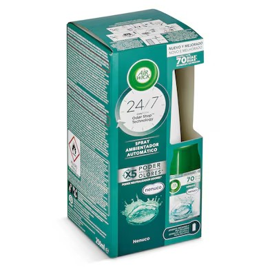 Nenuco fresh matic automatic air freshener device + Air Wick refill box 250 ml