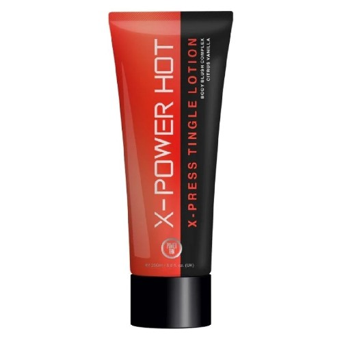 POWER TAN X-POWER HOT DARK NATURAL SKIN TANNING HEMP TINGLE LOTION - 250ML