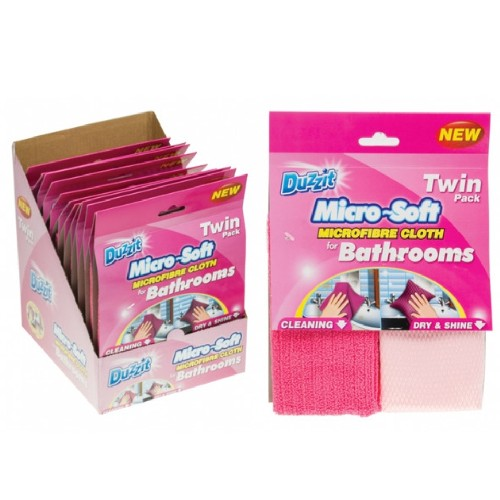 Duzzit Micro Soft Bathroom Cloth Twin Pack