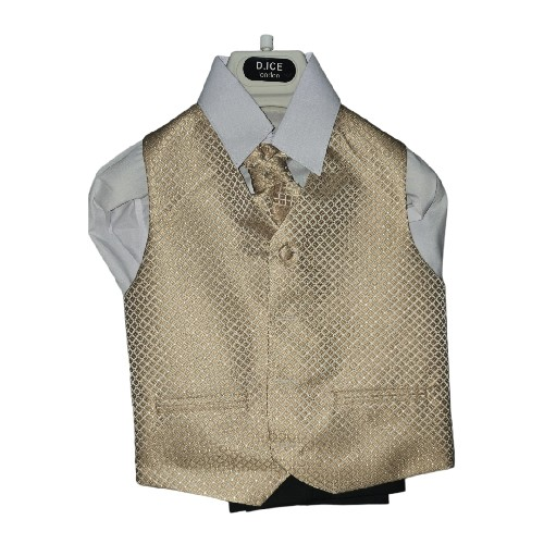 Boys 3pc Gold Suit Set