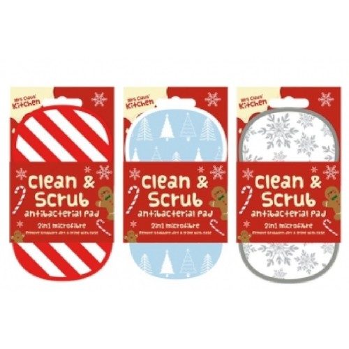 CHRISTMAS 2 IN 1 ANTIBACTERIAL SCRUBBING PAD