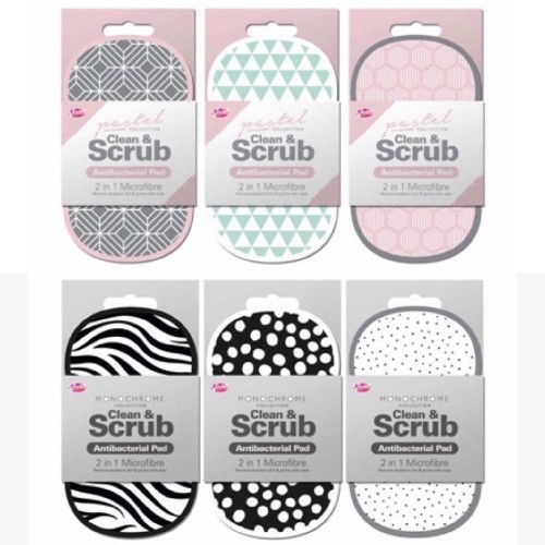 ANTIBAC SCRUB PAD 2 IN 1 MONOCHROME