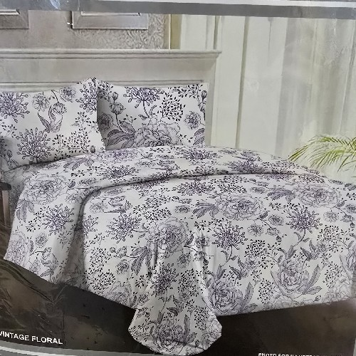 Moonstar Blue And White Double Bedding