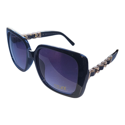 Women's Designer Sunglasses With Chain Link Arm- UV 400 Protection