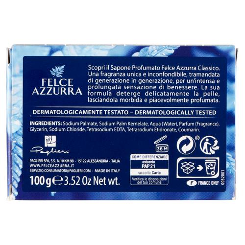 FELCE AZZURRA Classico Solid Soap Bar 100g.