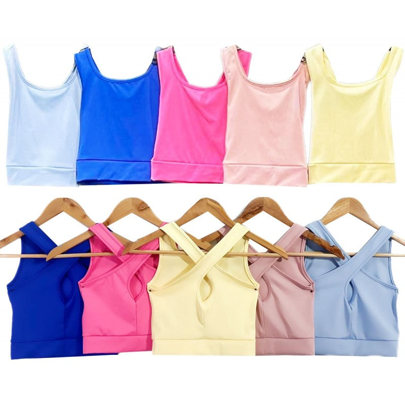 girls gym vest front & back view