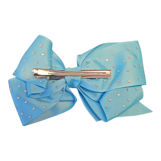 girls satin bow clip embellished 6in