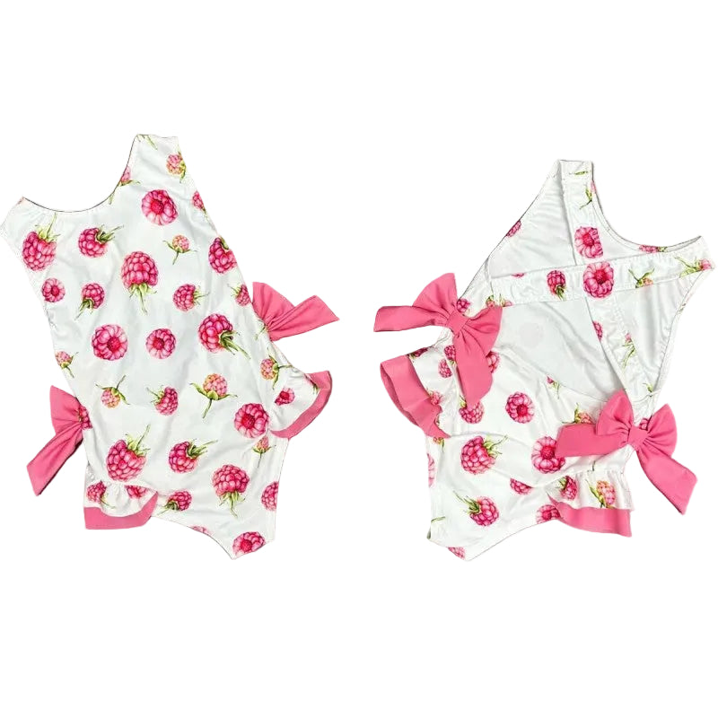 girls swim suit raspberries