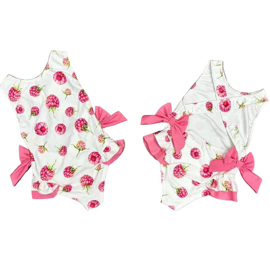 girls swim suit raspberries