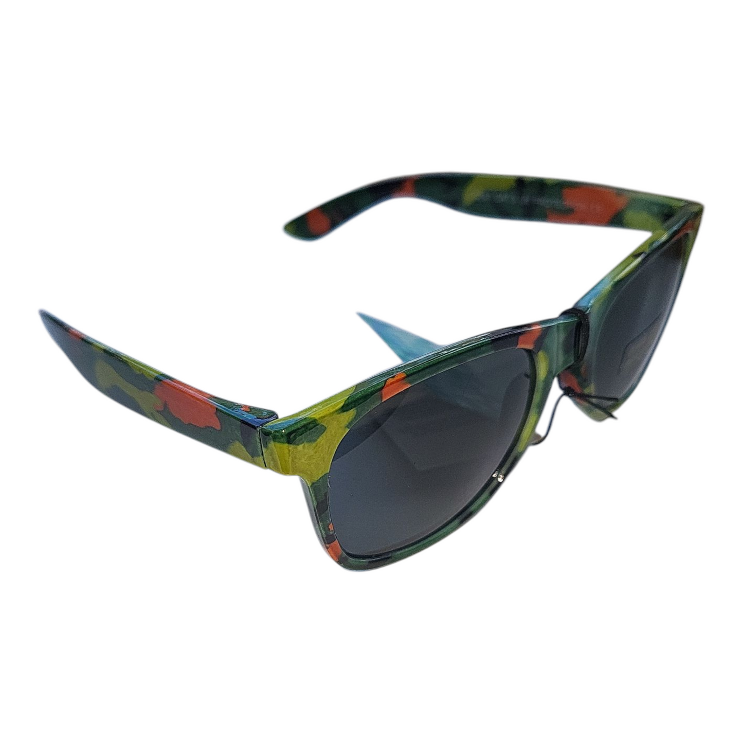 Children's Wayfarer Style Sunglasses, Multi-Coloured Frames- Black Lens- UV400 Protection
