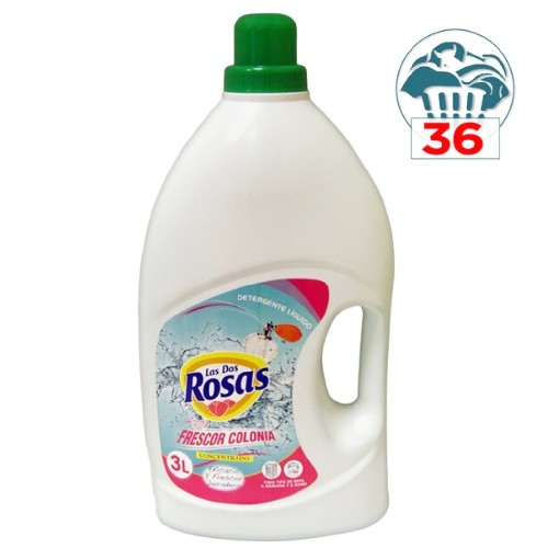 Las Dos Rosas Fresh Cologne Scent (Nenuco Smell) Concentrated Washing Machine Liquid Detergent Gel bottle 3l