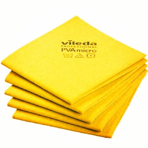 Vileda Pva Micro Streak-free Cloths Yellow
