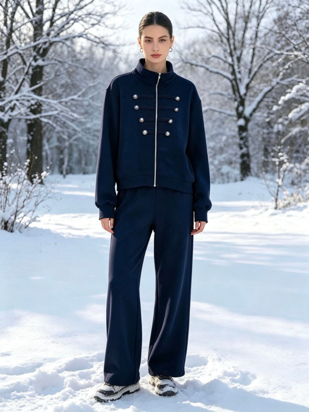 Women's Military Zip Lounge Wear