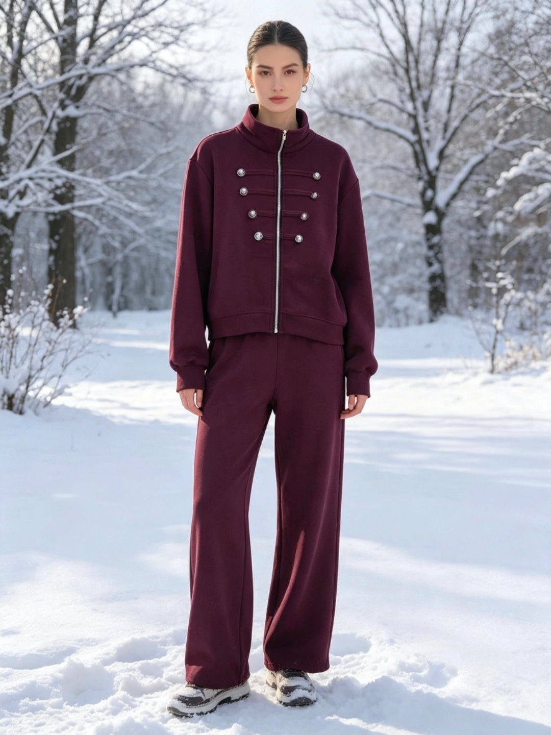 Women's Military Zip Lounge Wear