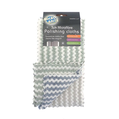 COUNTRYCLUB POLISHING CLOTH ZIG ZAG PACK OF 3