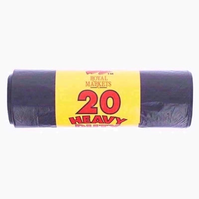 ROYAL MARKET BIN LINER BLACK 20 BAG