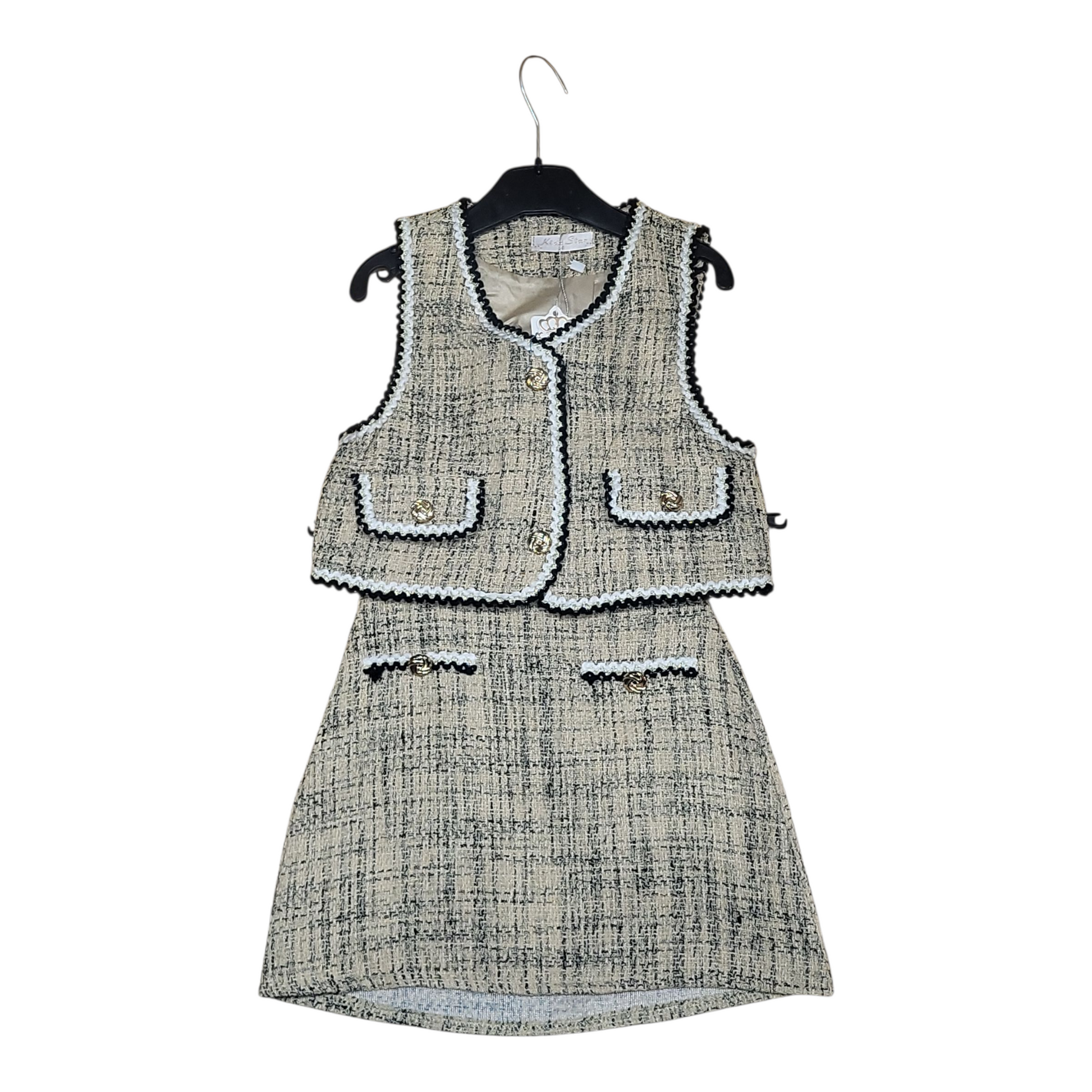 Girls waist coat and skirt set